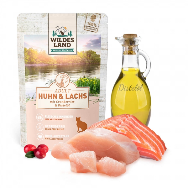 Wildes Land Cat Huhn und Lachs 100g